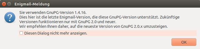 Enigmail-Meldung