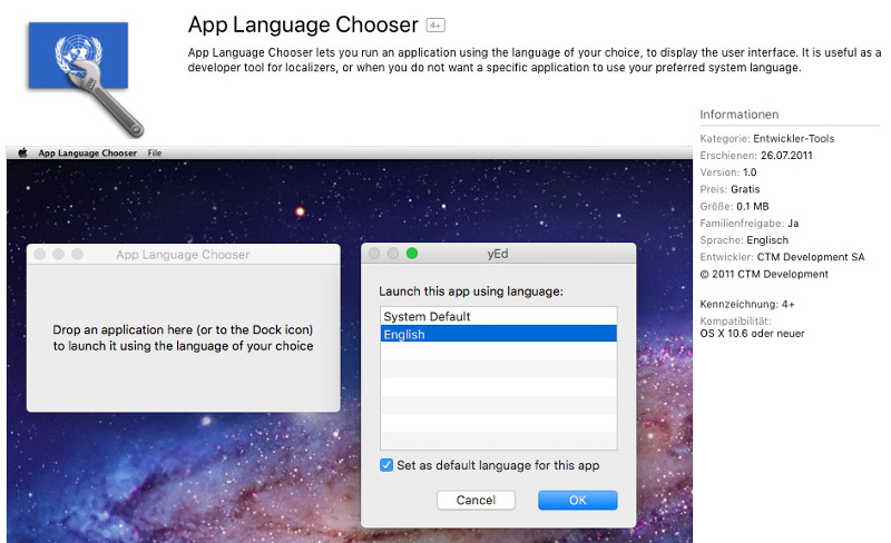 Apple AppStore - App Language Chooser